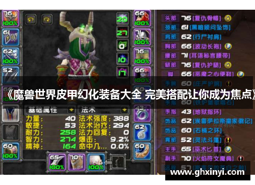 《魔兽世界皮甲幻化装备大全 完美搭配让你成为焦点》